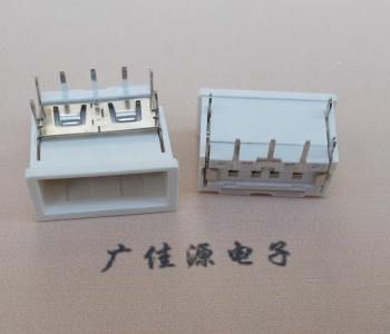 宁波USB接口2.0连接器.3p端子加护套防尘母座