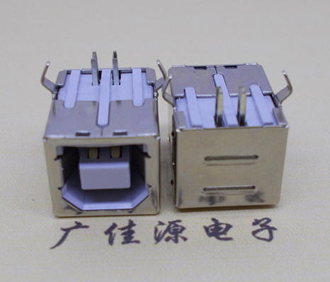 宁波USB BF90度母座 打印机接口 卧式插板DIP白胶