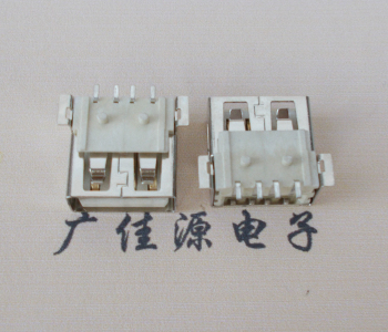 宁波USB AF方形脚 贴片母座 1.0/1.2柱子直边接口