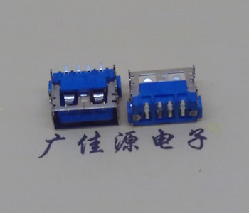 宁波AF短体10.0接口 蓝色胶芯 直边4pin端子SMT