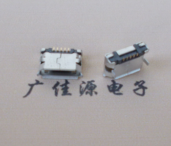 宁波Micro USB卷口 B型(无柱）插板脚间距6.4普通端子