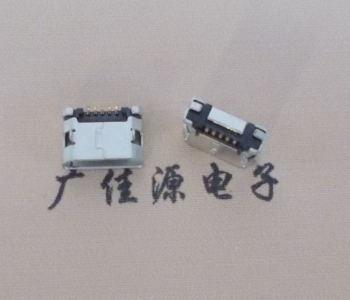 宁波MICRO USB接口 90度卧式母座 插板有柱直边