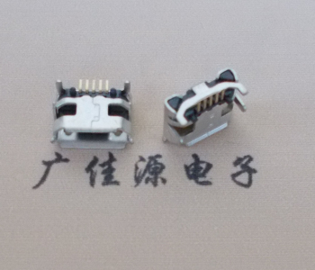 宁波Micro USB母座牛角间距7.2x6.6mm加长端子定位柱