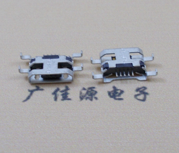 宁波MICRO USB 5PIN接口 沉板1.6MM 四脚插板无导位