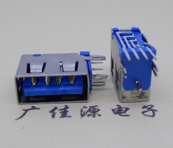 宁波USB 测插2.0母座 短体10.0MM 接口 蓝色胶芯