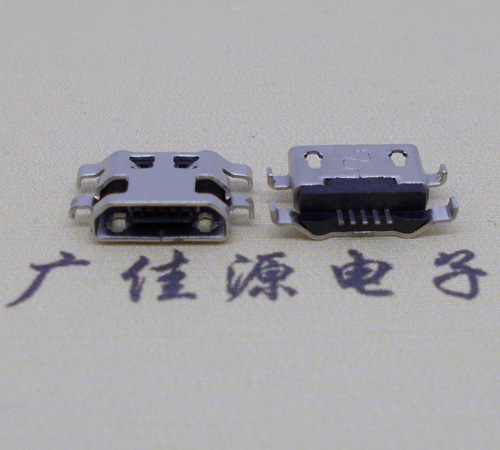 宁波micro usb5p连接器 反向沉板1.6mm四脚插平口