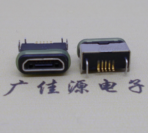 宁波micro  usb连接器 B型口 卧式DIP插板 防水母座