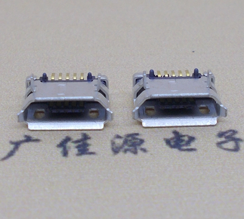 宁波高品质Micro USB 5P B型口母座,5.9间距前插/后贴端SMT