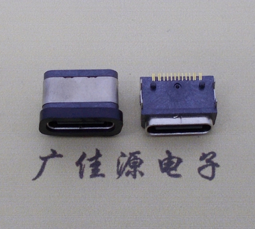 宁波type-c16p接口 板端卧式母座 IPX6防水等级 A5大电流