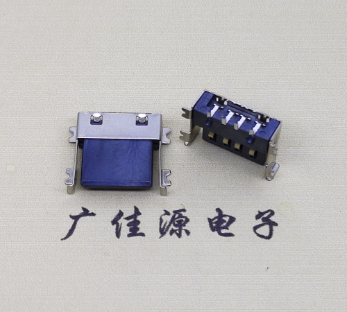 宁波薄胶芯母座 USB2.0卧式贴板A母10.0短体尺寸